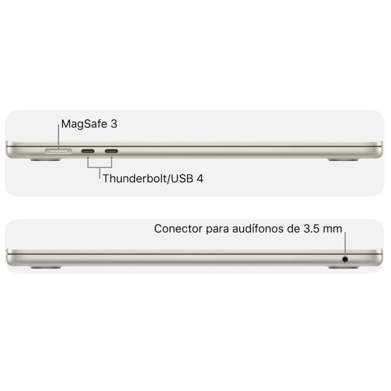 MacBook Air 13" M3 24GB RAM 2024 Reacondicionado | Macniacos